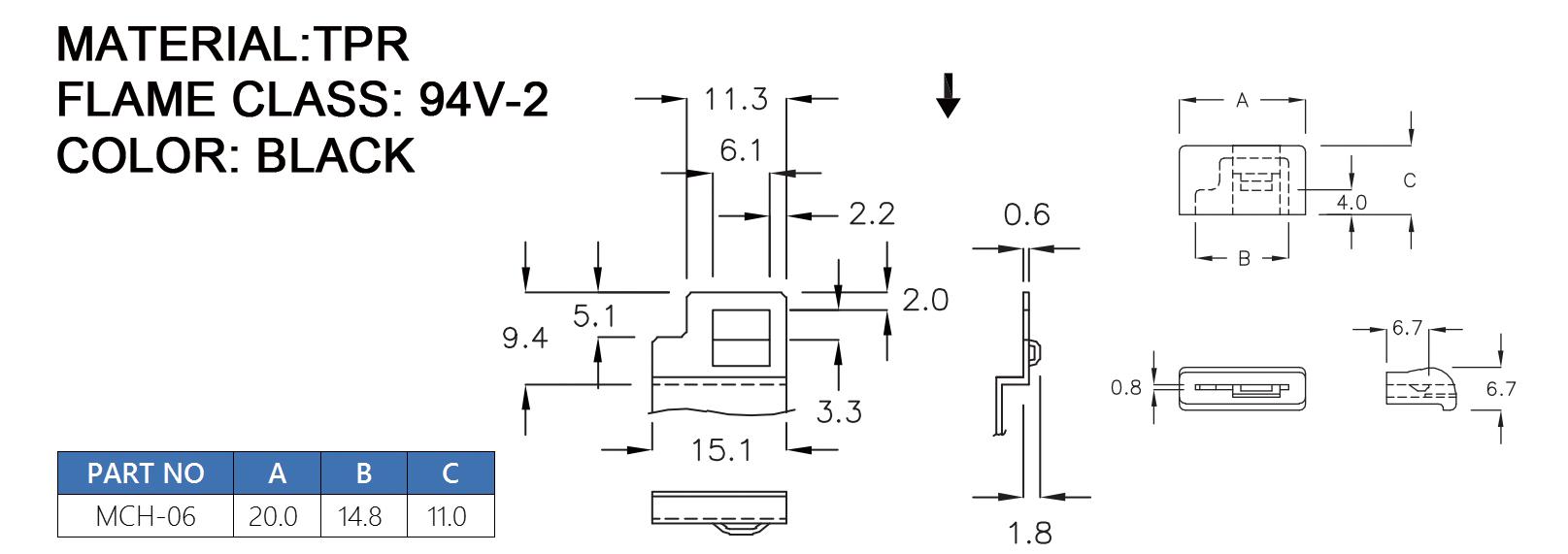 Plastic Handle MCH-06